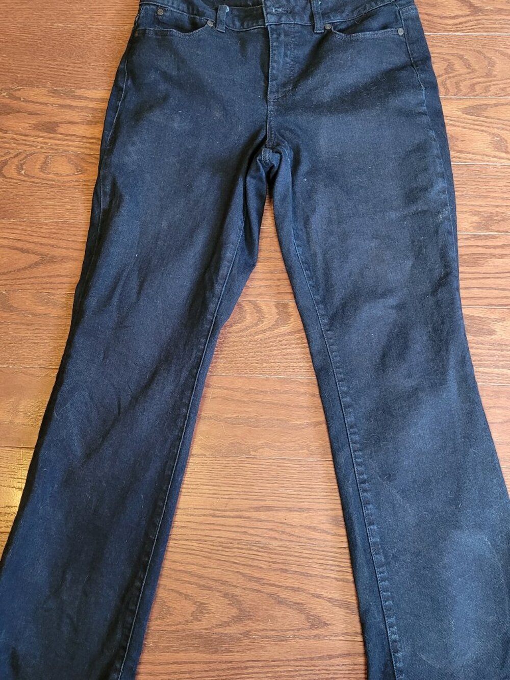 Talbots Women's Jeans Size 8 Dark Wash Denim Bootcut Straight Leg 3 Pocket